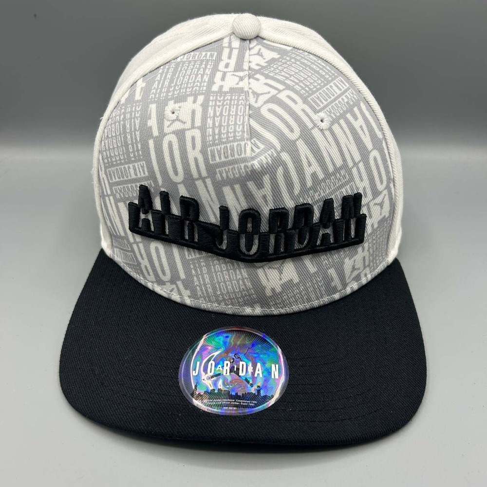 Air Jordan Hat Men White‎ Black Embroidered Logo Jumpman Snap Back Cap